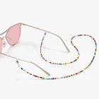 Цепочка для очков женская, богемный цветной шнурок для очков с бусинами, нескользящая, для солнцезащитных очков