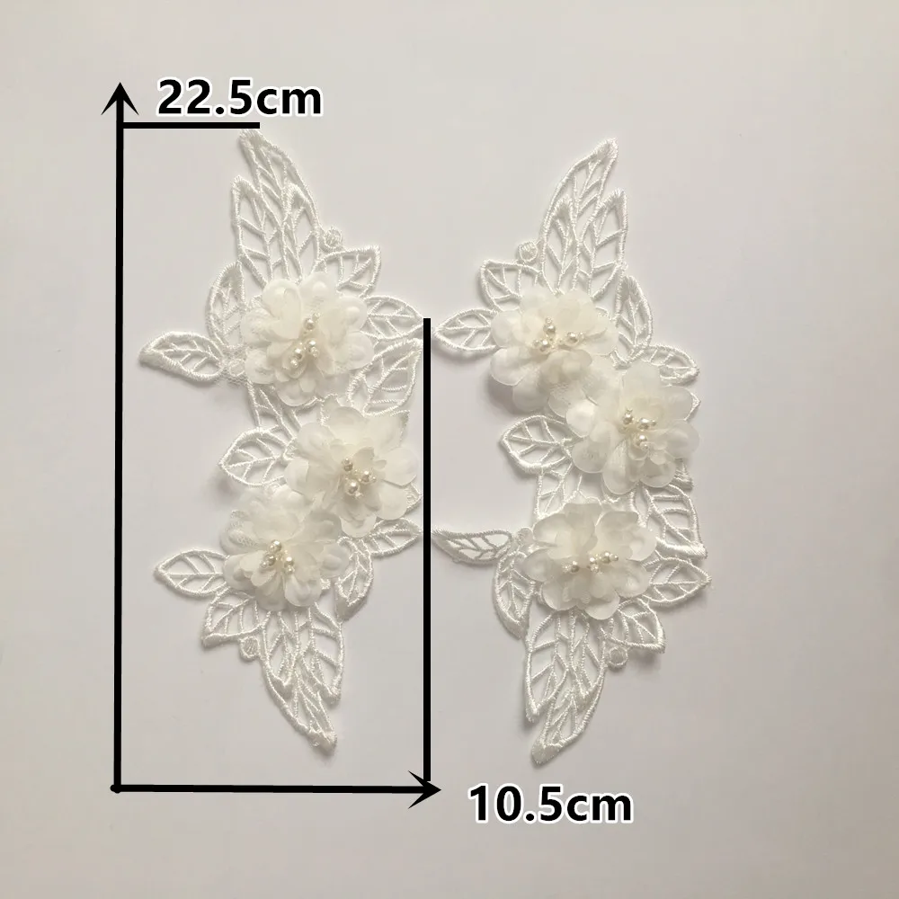 Новое поступление белый кружевной воротник с вышивкой отделка из АБС-пластика