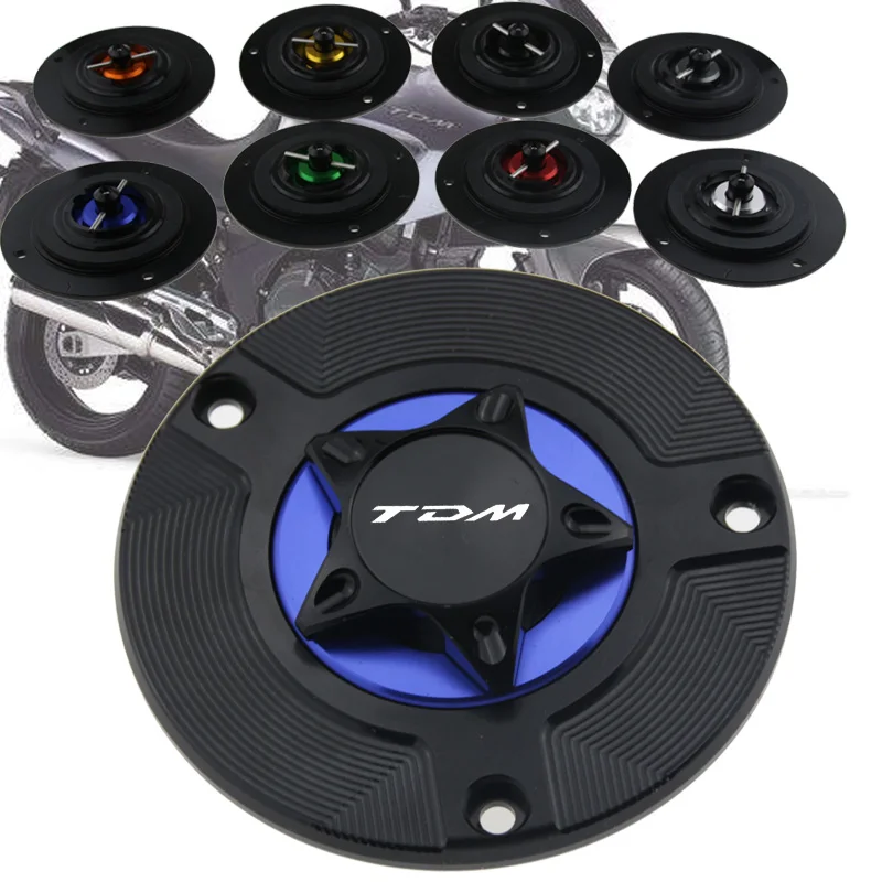 CNC алюминий Keyless аксессуары для мотоциклов Топливный бак газа крышка YAMAHA TDM850 TDM900