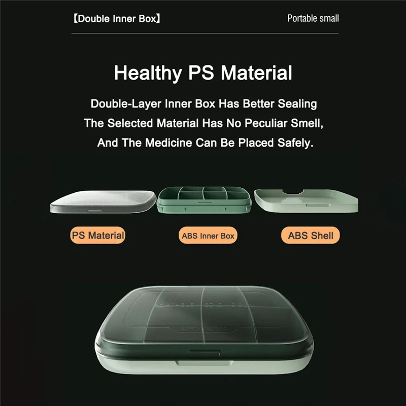 

7 Days Pill Storage Box Weekly Candy Medicine Tablet Dispenser Organizer Pill Box Splitters Household Portable