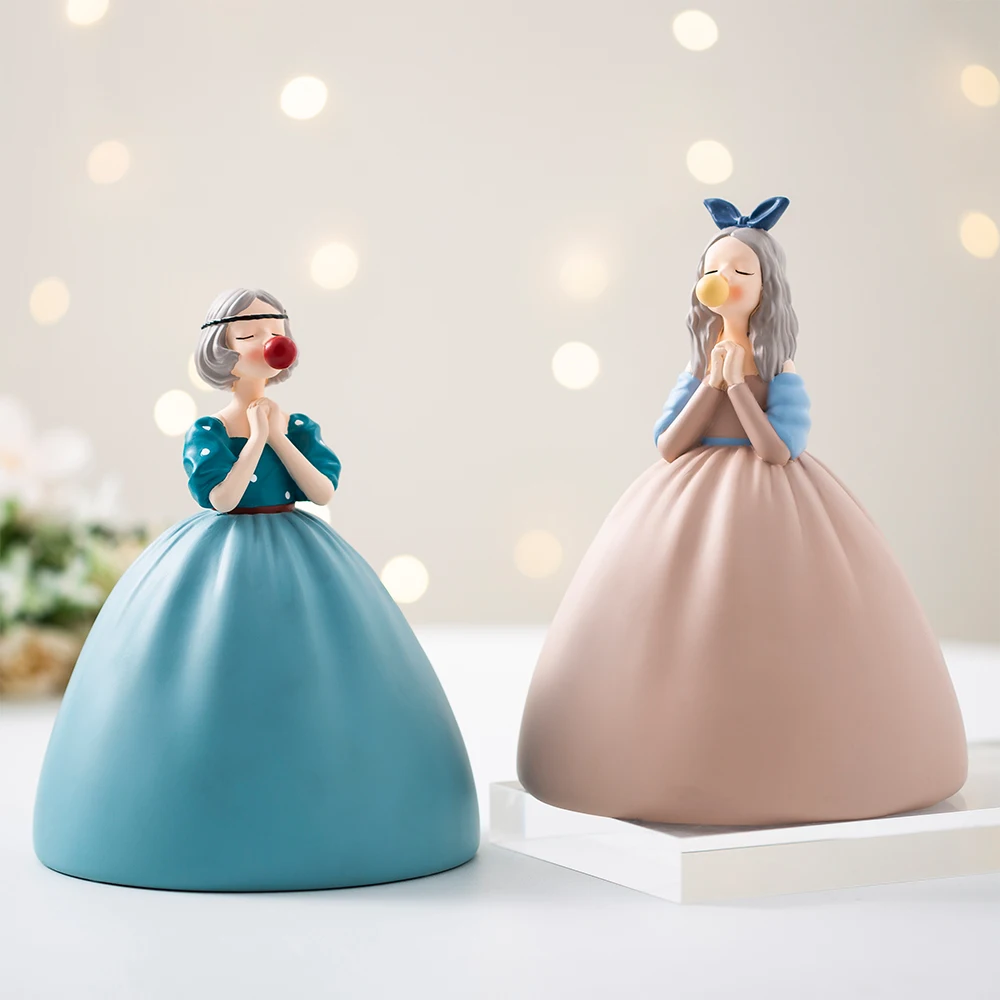 

Cute Bubble Girl Model Small Ornaments Nordic Decoration Home Living Room Bedroom Decoration Accessories Gift for Girlfriend