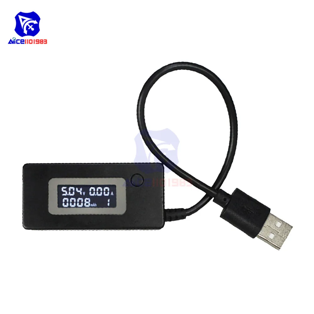 Diymore ЖК детектор USB Вольтметр Амперметр мобильное зарядное устройство тестер