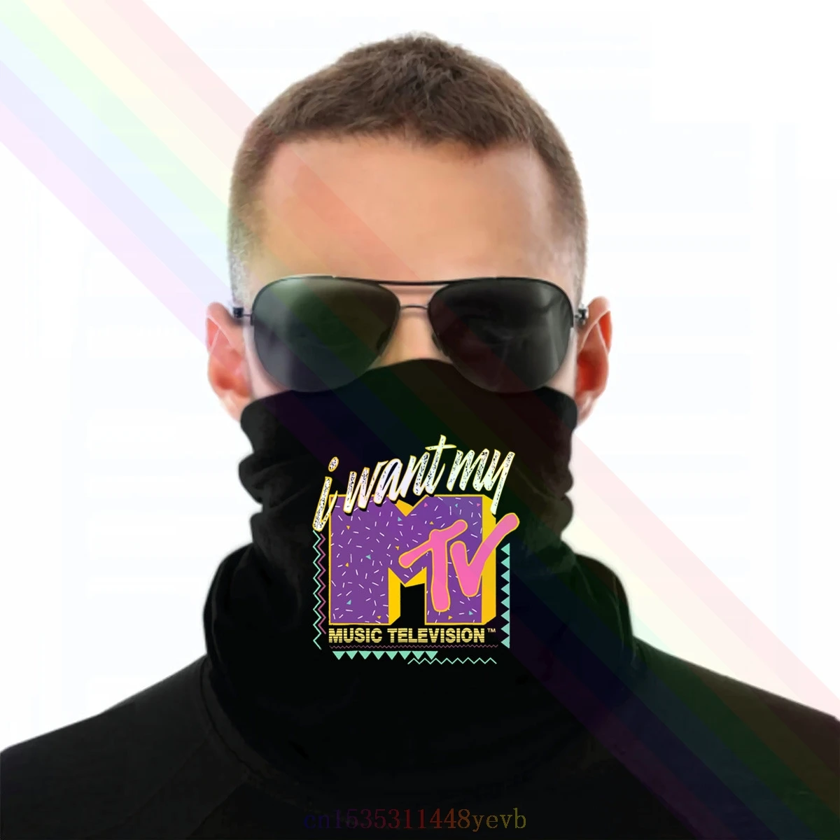 Mtv I Want My 90 S ретро цветная Женская одежда с логотипом Графический повязка на