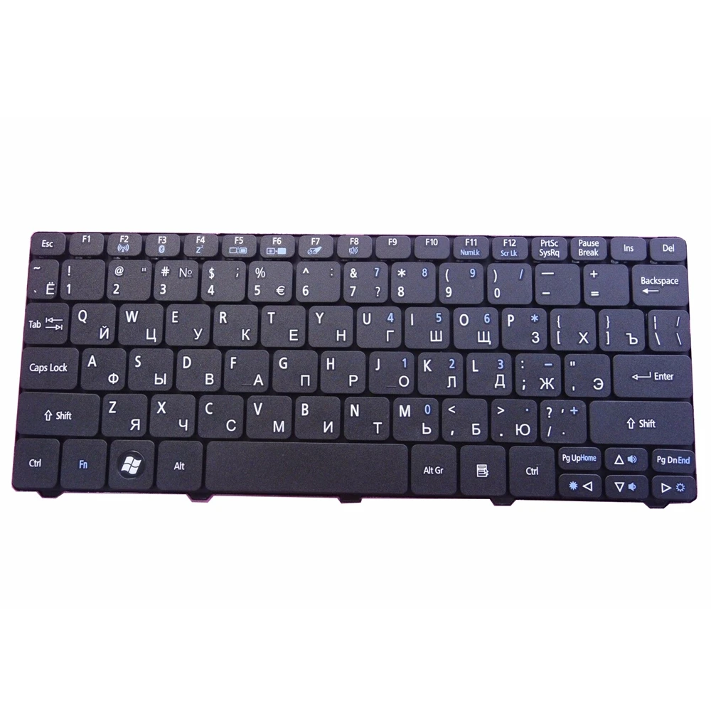 Русская клавиатура для Acer Aspire One AO532 AO532H AOD532H PAV70 NAV70 ZH9 PAV01 PAV50 ноутбук RU черный |