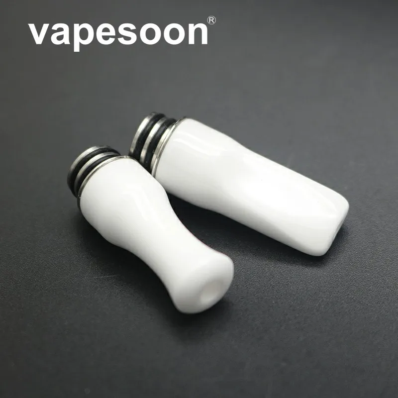

20pcs Ceramic Resin Mouthpiece 510 Long Drip Tips Electronic Cigarette Colorful Ecig Tips For Rda Rta Atomizer