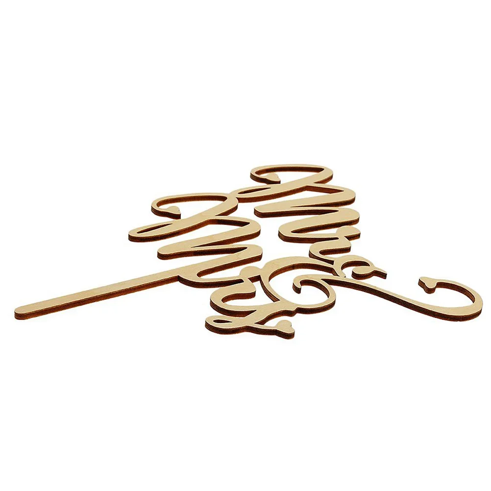 Г н & миссис торт Топпер игрушечный деревянный пирог украшение для на день