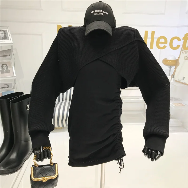 Woherb сексуальный комплект из двух предметов женская трикотажная накидка +