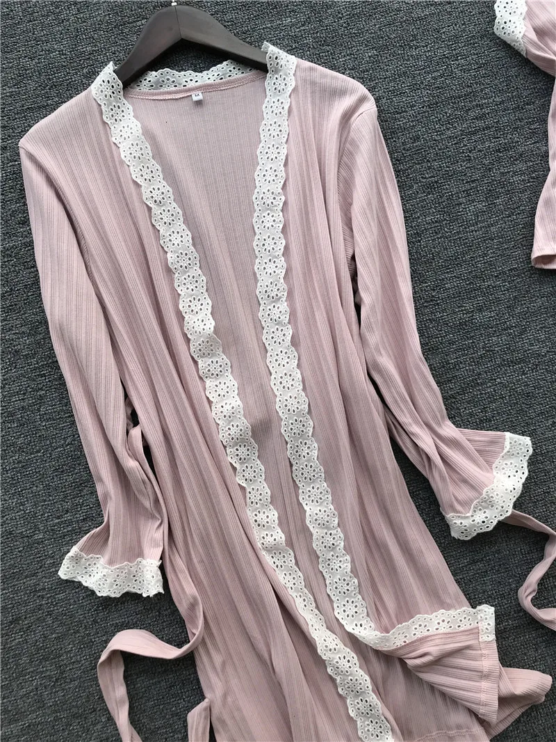 BZEL брендовый костюм из 3 предметов, женский сексуальный пижамный комплект из плюша, Женский комплект в виде кружевной пижамы, одежда для сна на осень и зиму, домашняя одежда, ночное белье для женщин