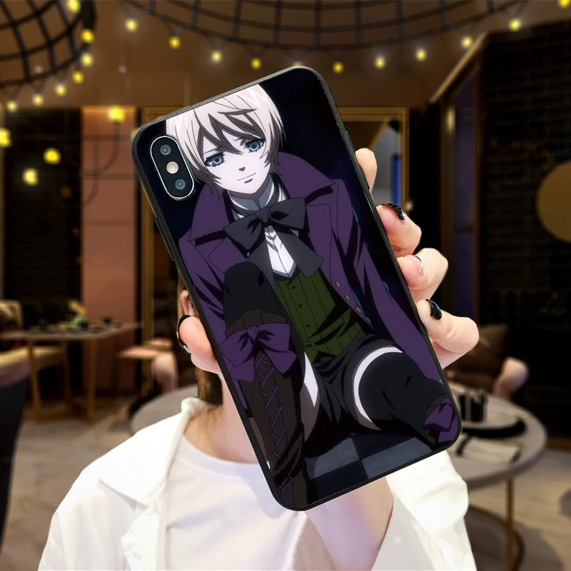 Аниме Черный дворецкий Мягкий ТПУ чехол для Apple IPhone X XR XS MAX 5 5S 5C SE 6 S 7 8 Plus ipod touch