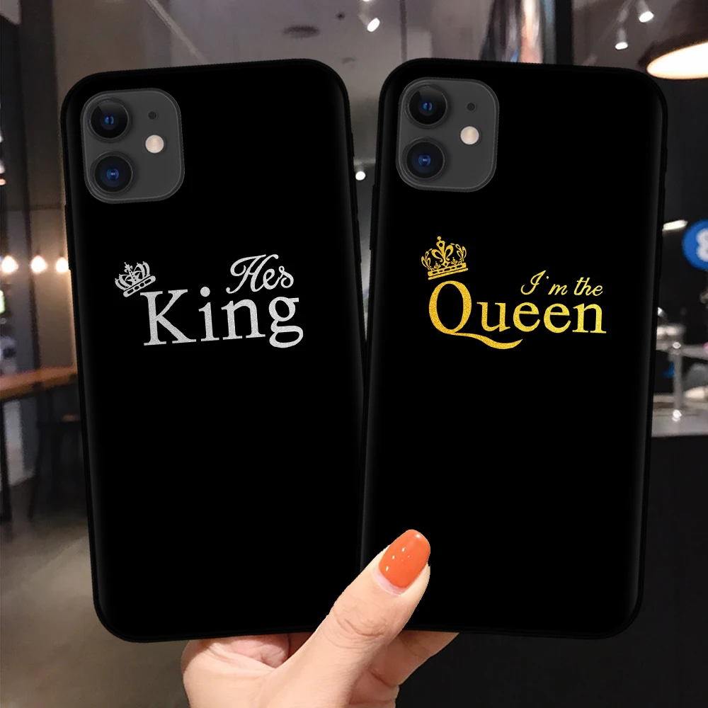 Чехол для телефона King Queen iPhone 11 Pro Max X XR XS 8 7 6 6S Plus 5S SE 2020 мягкие силиконовые чехлы Coque