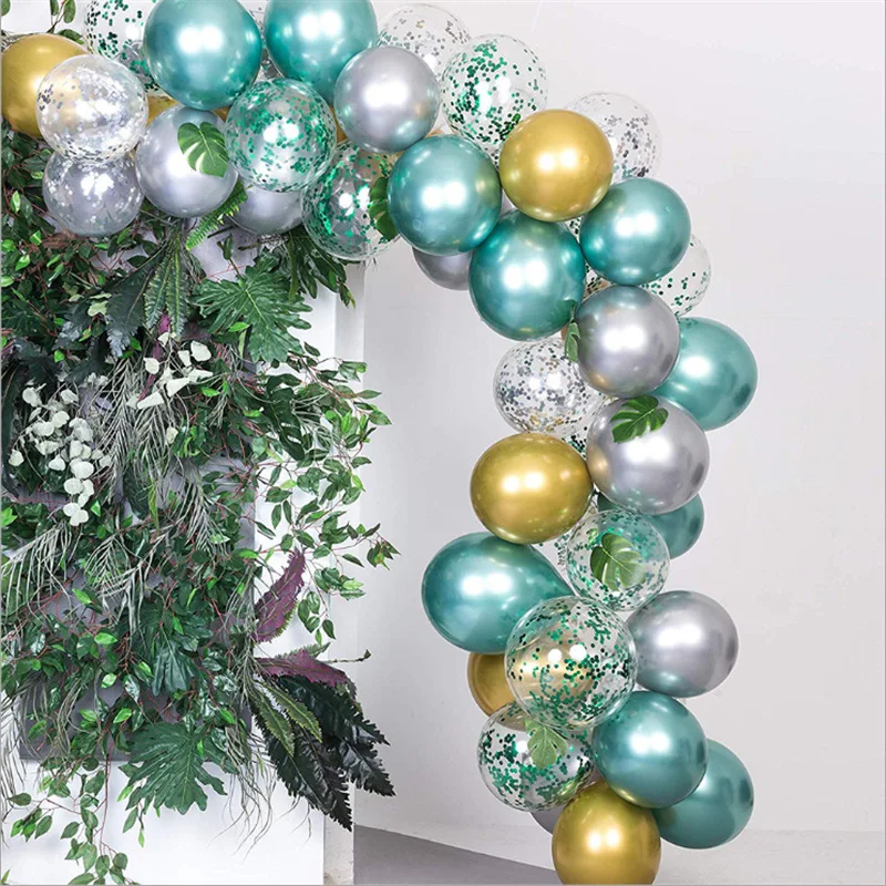 

Thick Metal Color Sequins Balloons Arch Garland Birthday Party Children's Day Halloween Wedding Anniversary Decoration Set