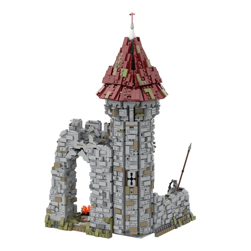 

Архитектурный замок крепость войны Темные души магазины Смита Башня волшебника средневековый город японские Конструкторы модель здания
