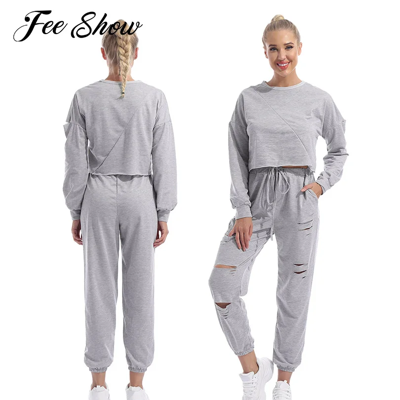 

Women Yoga Set Gym Fitness Clothes Workout Sport Sets Casual Top Shirts High Waist Pants Running Sportswear 2Pcs Yoga Sport Suit