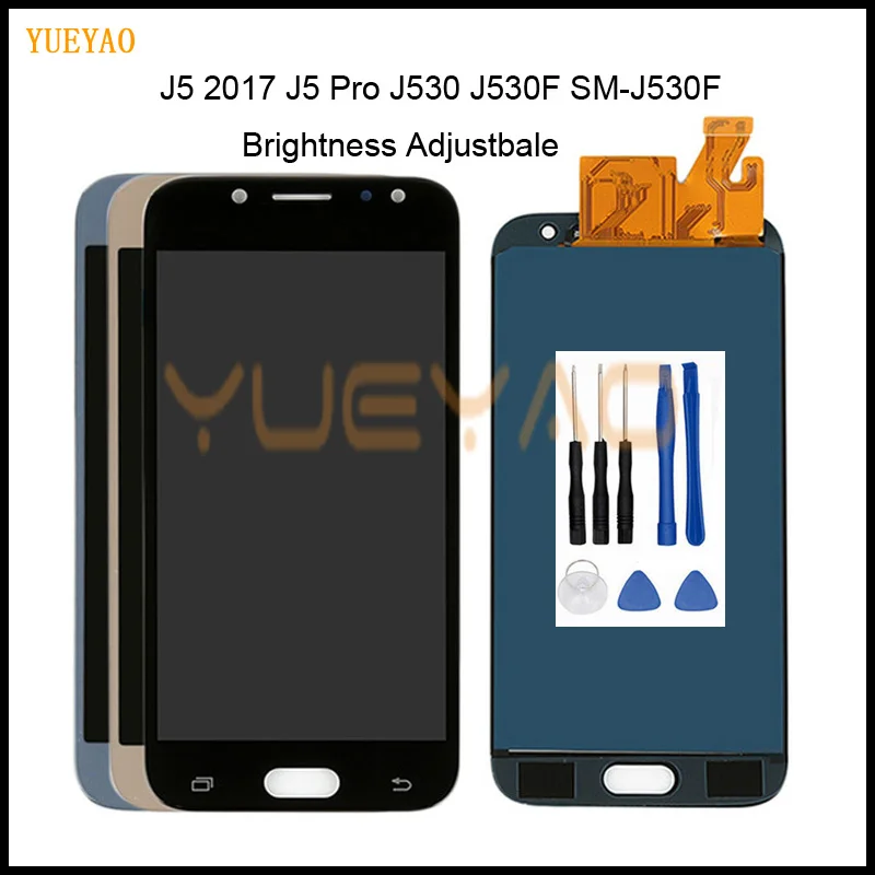 Adjustable LCD Galaxy J530 2017 For Samsung J5 Display Touch Screen Digitizer Pro J530F 5.2'' inch With Tool | Мобильные