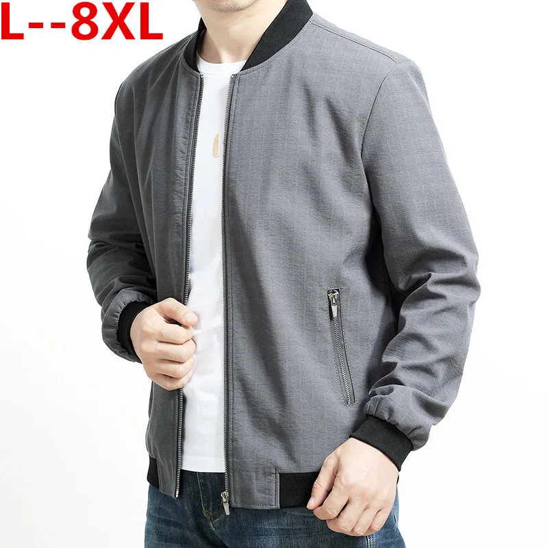 

Куртка-бомбер мужская, весна-осень, размера плюс, 8XL, 6XL, 5XL, 2020
