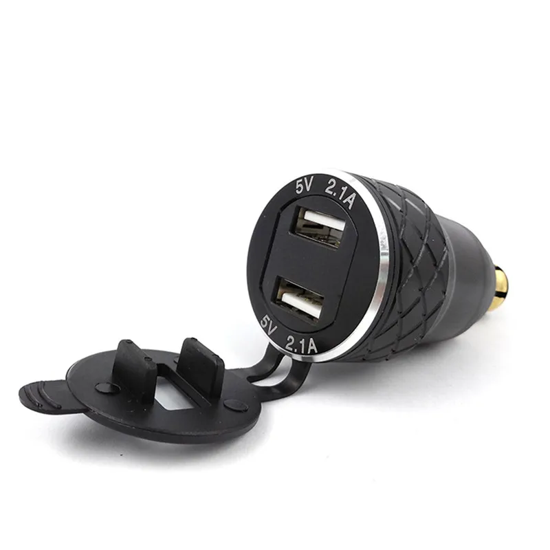 Алюминиевая розетка для прикуривателя Hella/DIN с двумя USB-портами 4 2 А | Автомобили и
