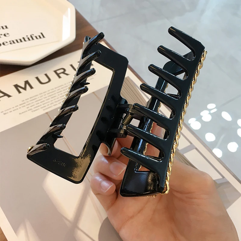 

Korean Acrylic Women Hair Claws Crab Clamps Charm Transparent Lady Hair Clips Retro Make Up Hairdress Hair Styling Tool