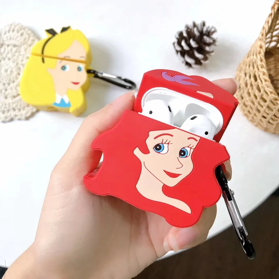 3D чехол для наушников s для AirPods, силиконовый чехол с милым мультяшным щенком для Apple Air pods 2, забавный чехол для наушников, кольцевой ремешок