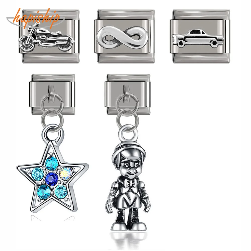 Оригинальный браслет Hapiship Daisy Infinite Snowflake итальянский шарм для мотоцикла 9 мм из