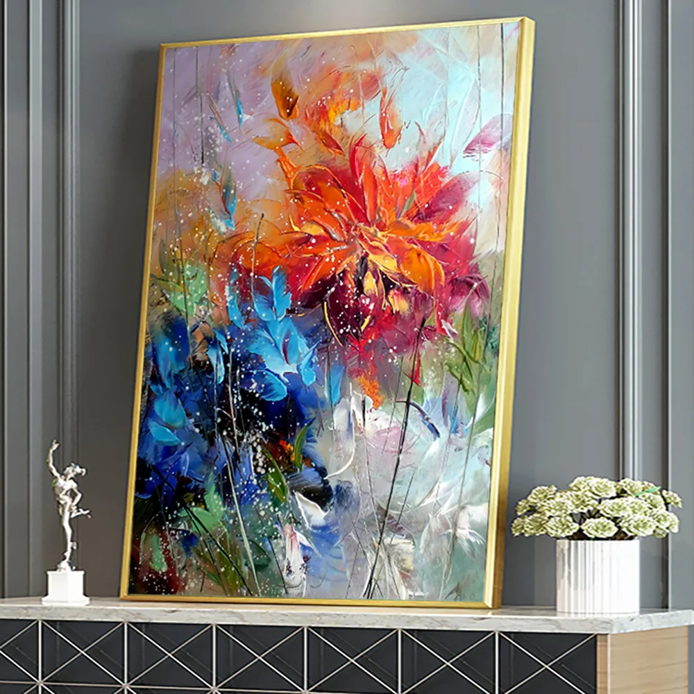 

Abstract Watercolor Flower Oil Decorative Canvas Painting Wall Art Picture Artistic Poster For Living Room Decoration Home Decor