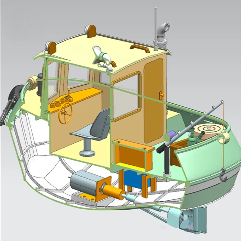 Новая модель Micro Tug boat M4 1:18 240 мм RC WOODEN MODEL комплект корабля | Игрушки и хобби