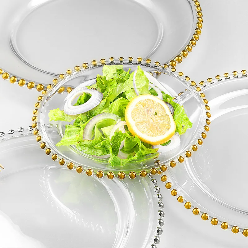 Стеклянная тарелка Хрустальная креативное блюдо из Пномпеня для фруктов