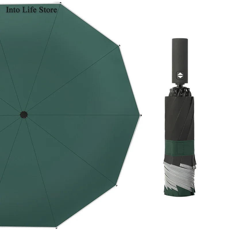 

Three Folding Sun Umbrella Beach Reverse Umbrellas Rain Women Clear Automatic Car Umbrella Folding Large Parasols Gift Ideas
