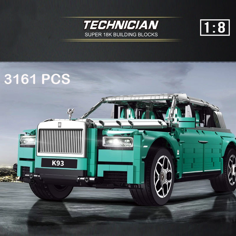 

Строительные блоки, автомобиль Cullinan модель внедорожника, высокотехнологичный, скоростной автомобиль «чемпионы Роллс Ройс» с моторные игру...