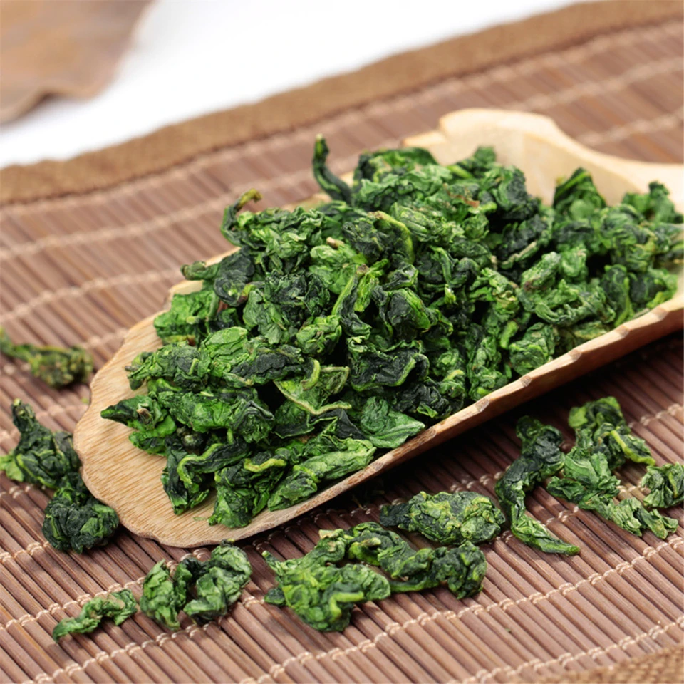Китайский зеленый органический чай Anxi Tie Guan Yin экологический с ароматом османтуса