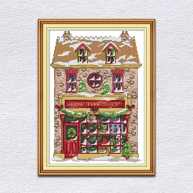 Joy Sunday Merry Christmas Набор для вышивания крестиком китайский Счетный рукоделия