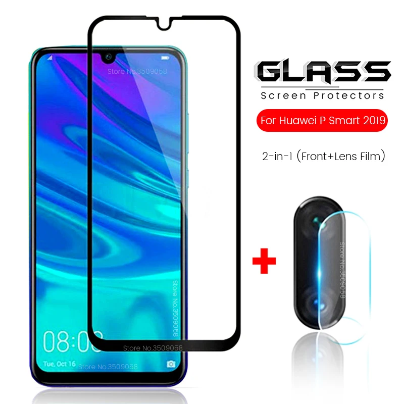 2 в 1 чехол для камеры huawei p smart 2019 экрана мобильного телефона очки на hauwei psmart + плюс