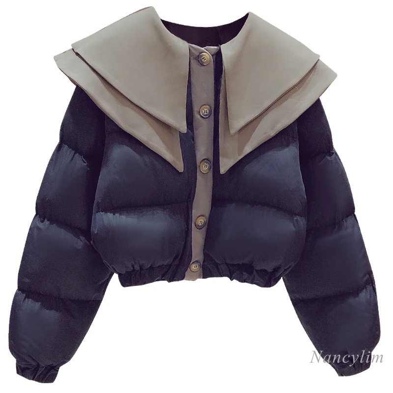 

Short Parka for Women 2020 Winter Clothing New Doll Collar Warm Cotton Coat Jacket Lady Korean Style Outwears Nancylim