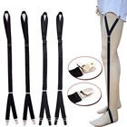 2 шт., нескользящая рубашка для мужчин, полиция, Военный стиль, регулируемая эластичная рубашка, подтяжки, подтяжки, подвязки, носки, подвязки, черный цвет