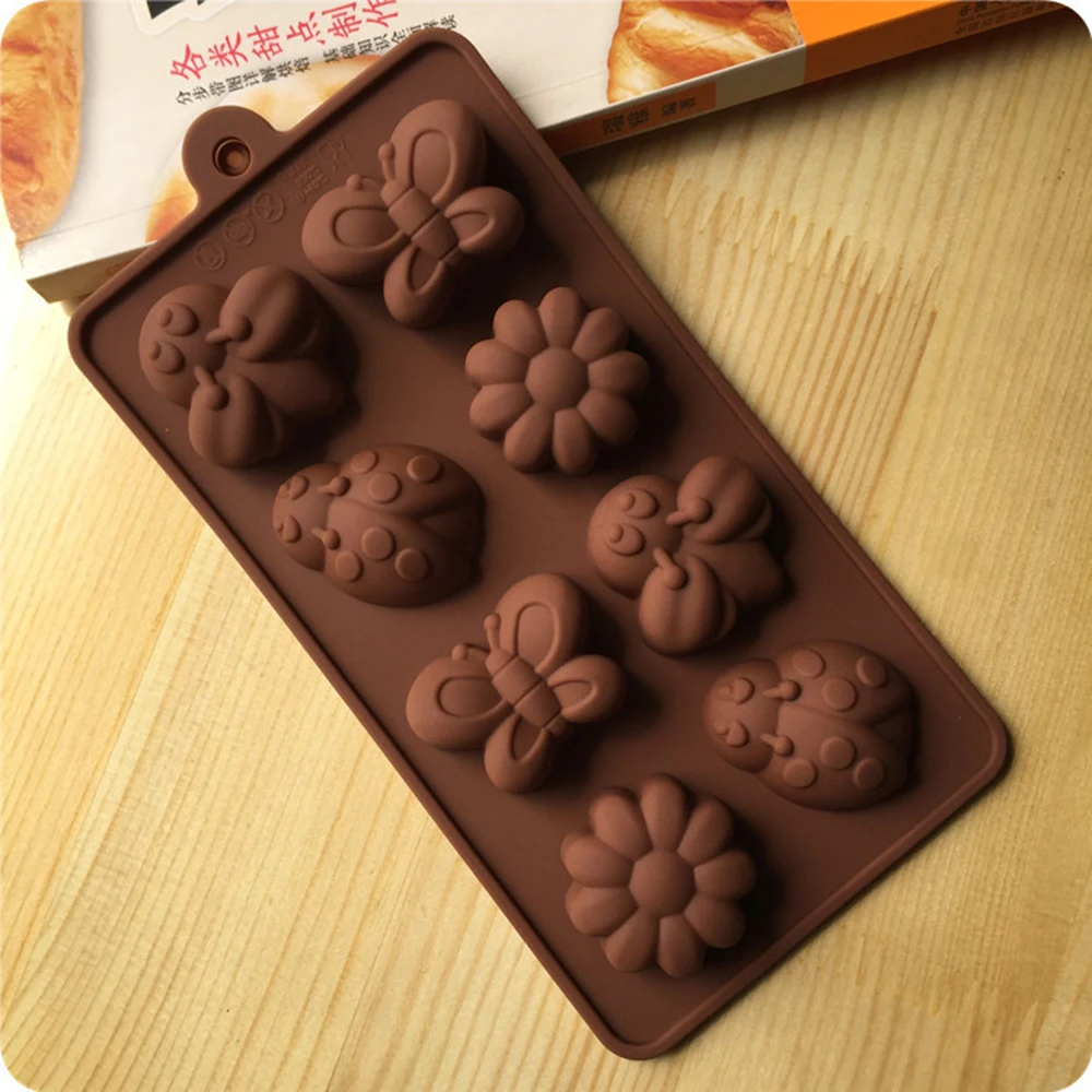 

Creativity Insect Silicone Mold Butterflies Bee Beetle Cake Molds DIY Fondant Jelly Pudding Chocolate Mold Handmade Soap Mold