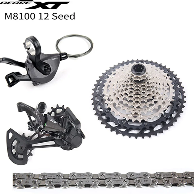 

Deore XT M8100 12 Скорость указано манетки задний переключатель кассеты звездочки микро шлицевой горный велосипед Groupsets