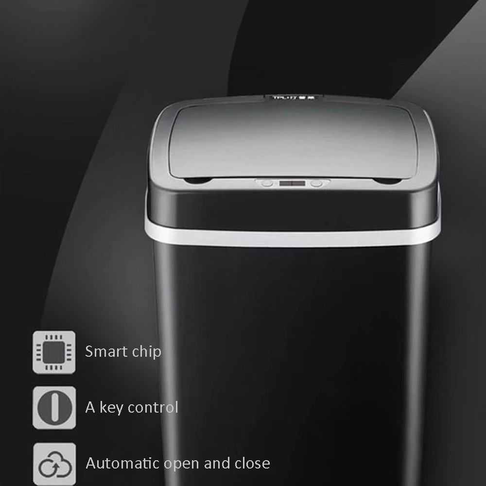 12L Intelligent sensing garbage can Smart Inductive Ashbin Automatic Sensor Dustbin Trash Can Home Garbage Bucket | Дом и сад