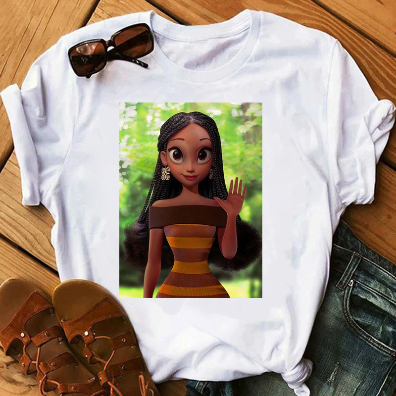 

Woman Tshirt Tshirt Black Girl Cow Print Graphic Tee Goth Afraican Americans T Shirt Tops Women 2021 Clothes Harajuku Shirts