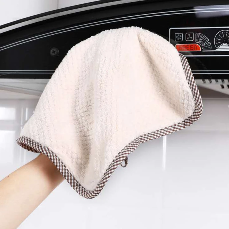 10 шт./упак. висит коралловый флис ручной Полотенца тряпка Кухня очистки