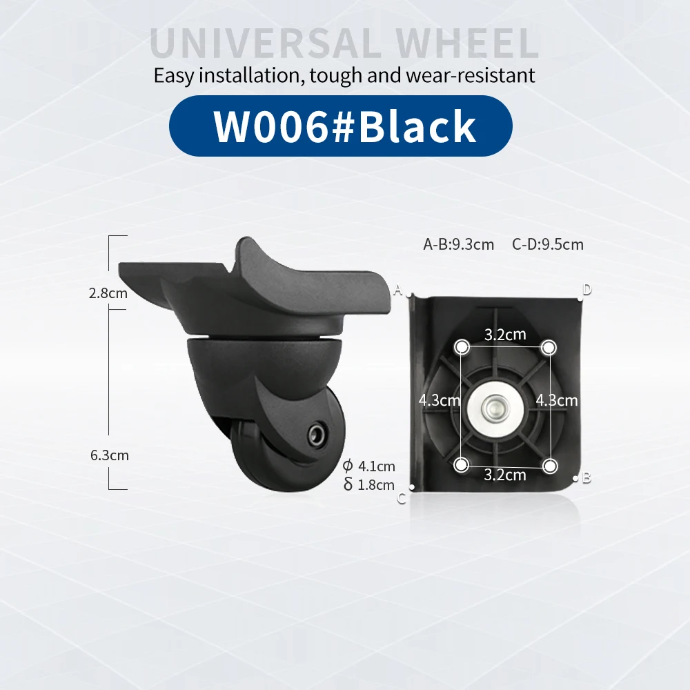 TANGYIPIN W006 Wheel accessories trolley case suitcase pulley replace caster password box luggage rubber roller universal wheels