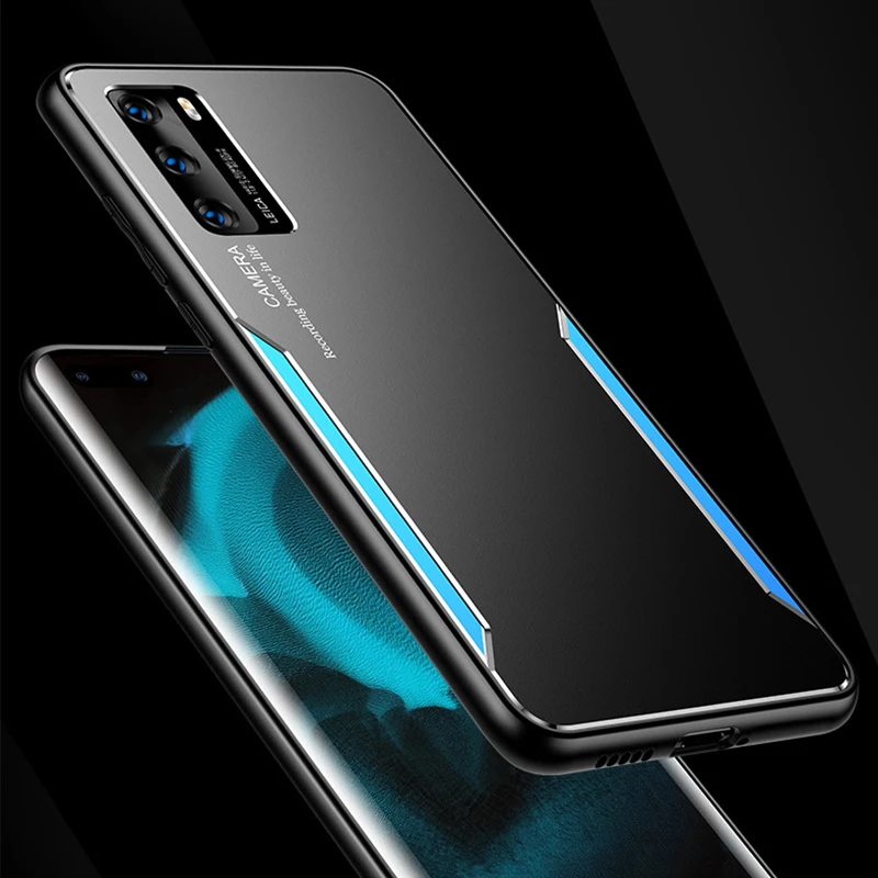 Чехол-накладка для Huawei P40 Pro Pus Lite 4G 5G противоударный из титанового сплава |