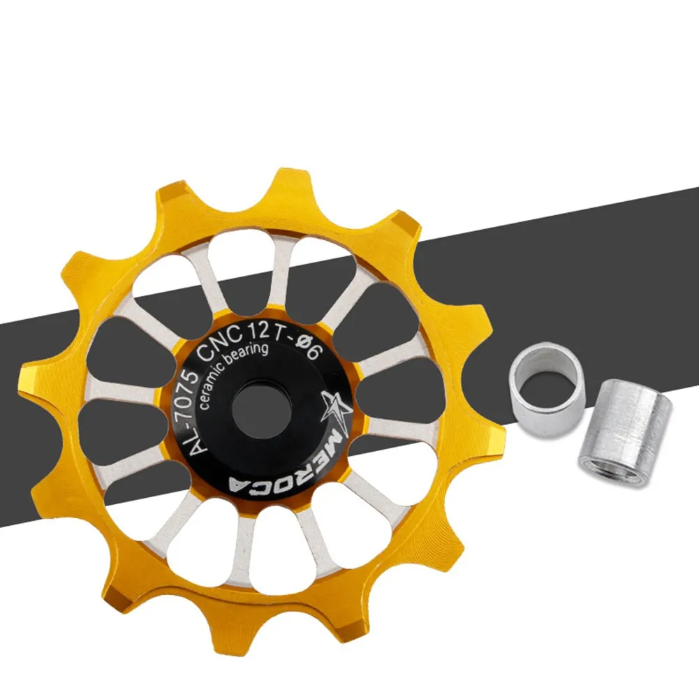 

5 Colors Mountain Road Bike Jockey Wheel Pulley 12T Ceramics Breaing Rear Derailleur 12T Guide Road Bike Ceramic Pulley