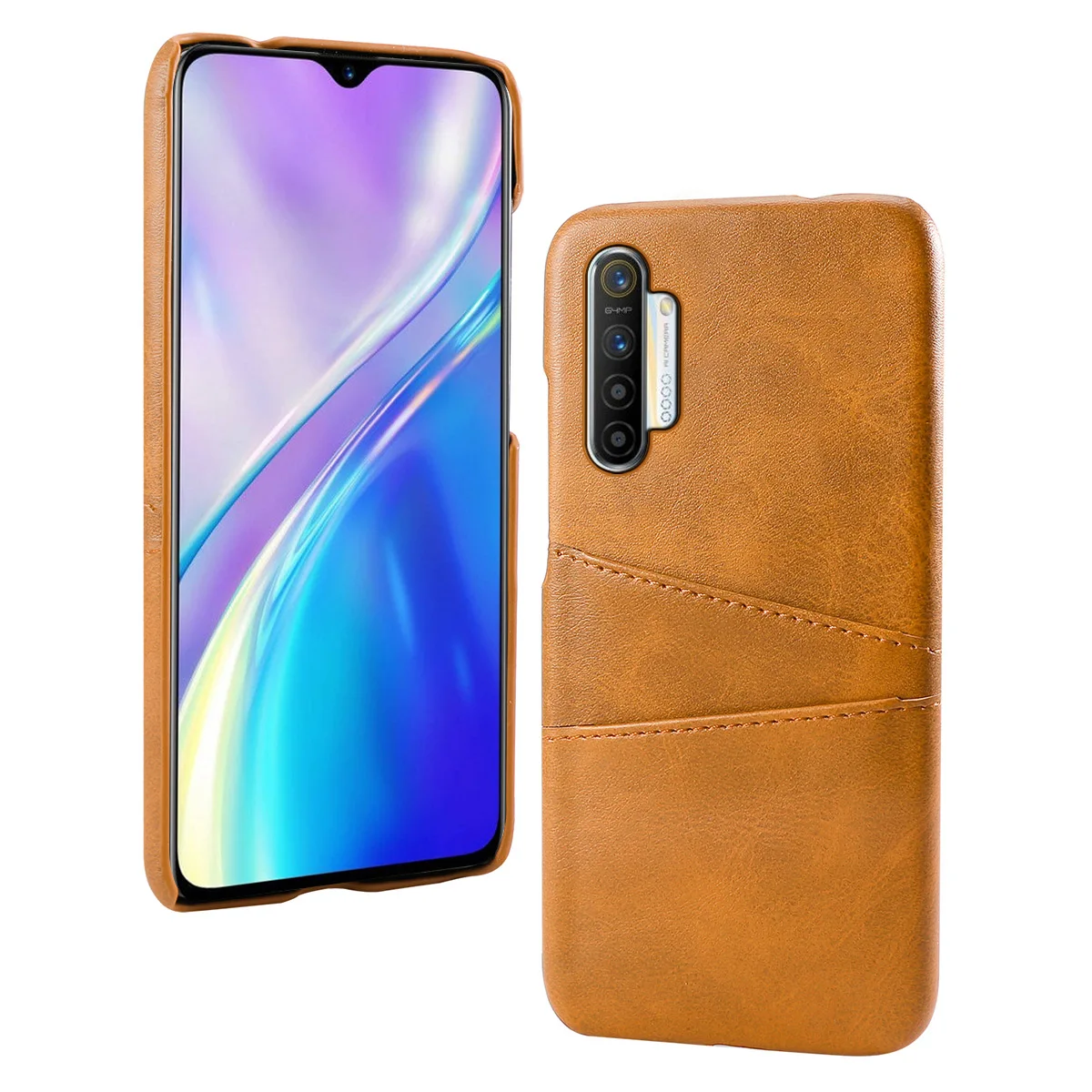 Чехол для Oppo Realme XT защитный чехол из искусственной кожи до середины икры с