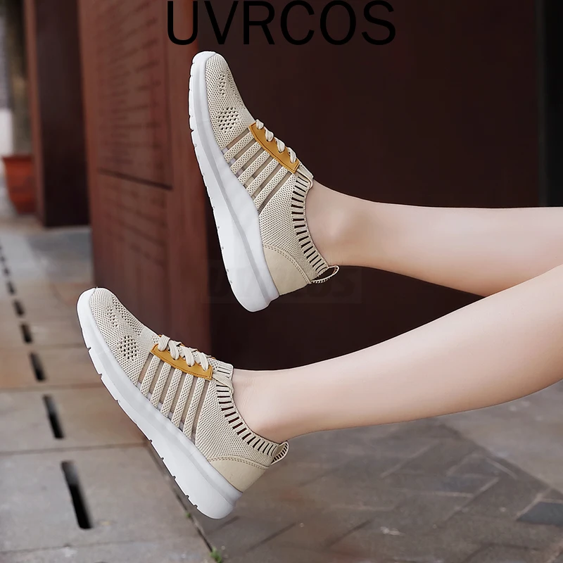 

2022 Women Sneakers Knit Sock Walking Shoes Woman Sport Shoes Breathable Trainers Outdoors schoolgirl flattie
