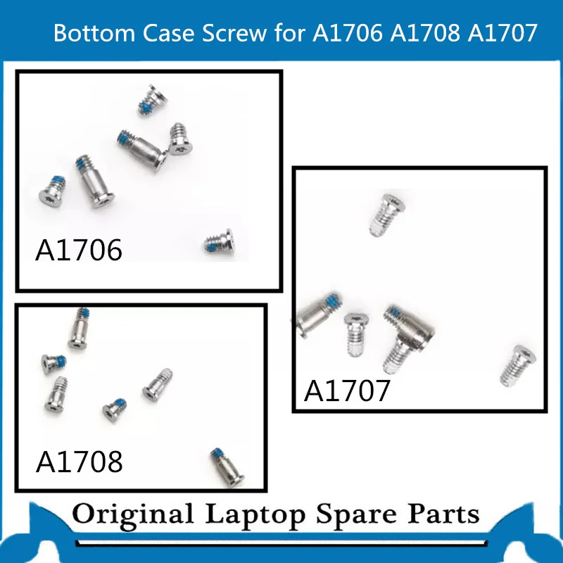 

5 Sets Replacement New bottom Case Screw for Macbook Pro Retina A1707 A1708 A1706 D case Screw Sliver Space Gray 2017-2018