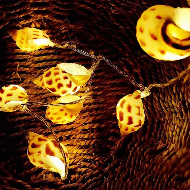 Fashion 1.2m 10 LED Conch String Lights Fairy Light Party Bedroom Room Decor Holiday Lanterns Christmas | Дом и сад