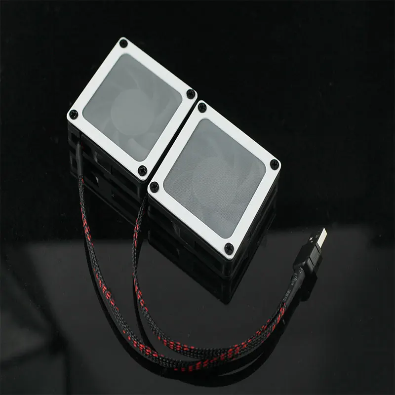 USB Silver Net 7 см охлаждающий вентилятор Радиатор USB/мощность тихий пылезащитный охлаждающий адаптер питания, подходит для rt-ac68u EX6200 AC15 AC68U маршрутизатор - Цвет лезвия: USB Silver Net