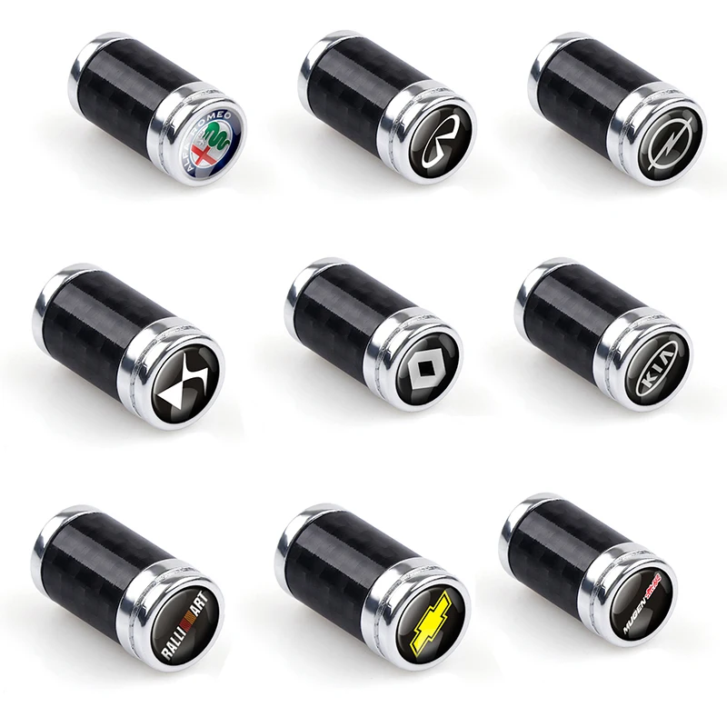 4 шт. автомобильный Стайлинг углеродное волокно колпачки клапана шины для Honda Opel