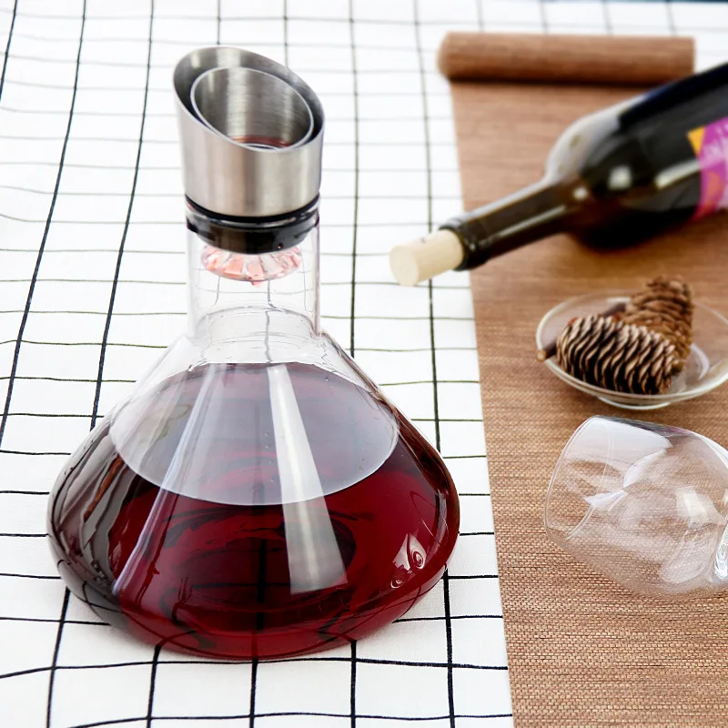

European style wind waterfall high borosilicate glass decanter fast red wine filter home wine dispenser