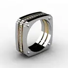 Milangirl модное мужское кольцо геометрический панк квадратной формы тяжелый гаджет кольцо для крутого мальчика модные стильные аксессуары