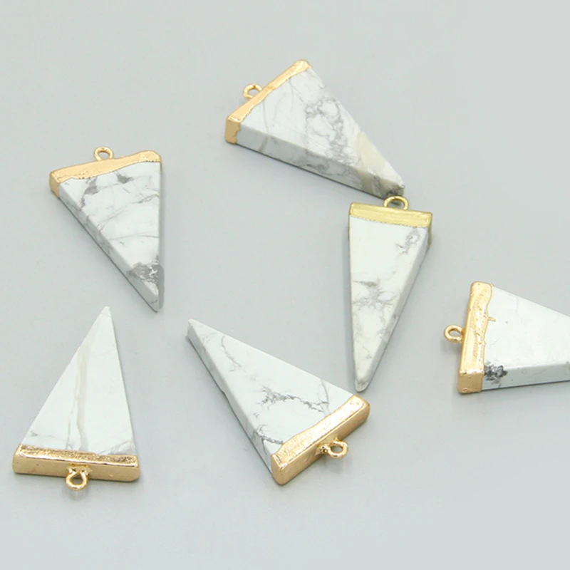 Бирюзовый кулон для пары Ювелирное Украшение из натурального белого камня агата